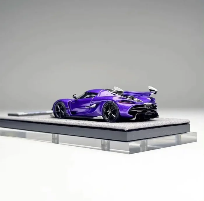 Gryning  1:64 Koenigsegg Jesko Attack in Pearl Purple/Carbon Fiber Resin Model Car - Image 6